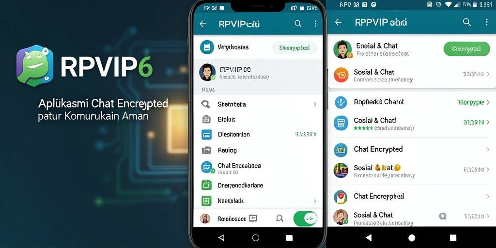 Screenshot utama RPVIP6 menampilkan tampilan antarmuka chat yang bersih dan aman.