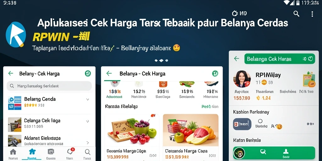 Antarmuka aplikasi RPWIN yang mudah digunakan untuk cek harga.