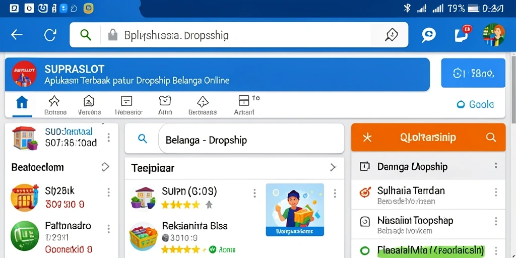 Antarmuka SUPRASLOT yang user-friendly untuk dropship.