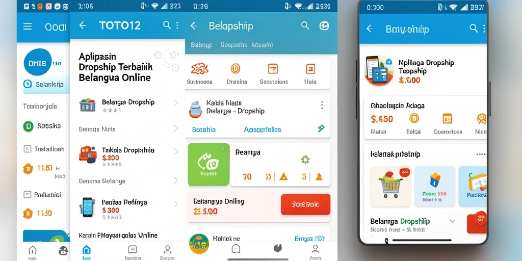 Tampilan antarmuka TOTO12 yang ramah pengguna dan praktis untuk dropshipping.