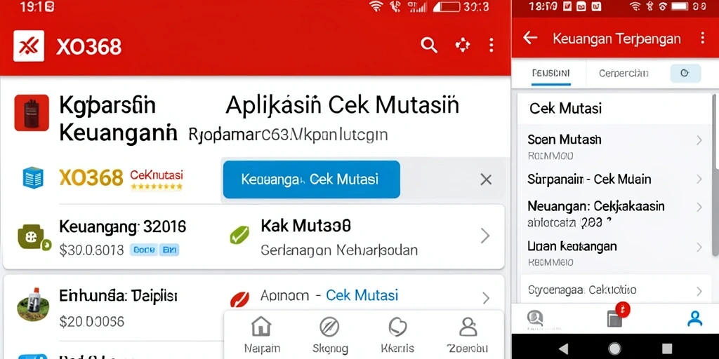 Tampilan antarmuka XO368 yang sederhana dan efisien untuk Cek Mutasi.